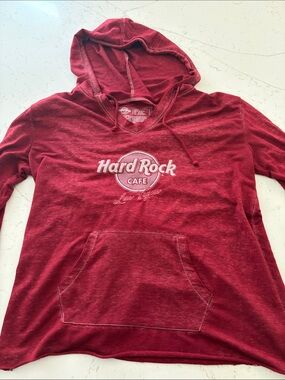Hard Rock Cafe Burgundy Hooded Pullover